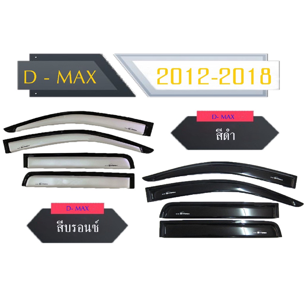 คิ้วกันสาดประตูรถยนต์ มีทั้ง รุ่นแคป กับ 4 ประตู อีซูซุ ดีแม็ก ปี 2012 - 2018 ISUZU D-MAX side door 