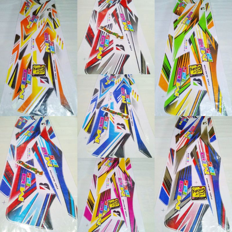 สติ๊กเกอร์แถบ LIS VARIATION OF YAMAHA MIO M3 / MIO Z 125 MOTORCYCLE COLORFUL GRAPHICS MOTIF STR