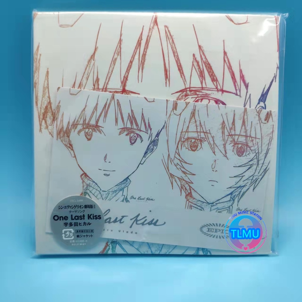 Premium Utada Hikaru One Last Kiss NEON GENESIS EVANGELION Initial CD + สติ๊กเกอร์เคสปิดผนึก (X01)(Y