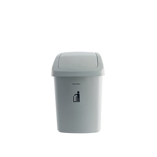 ถังขยะฝาสวิง 50 ลิตรDKWHH-206P/2ขาวอมเทา Swing Top Waste Bin 50 Liters DKWHH-206P / 2 Greyish White