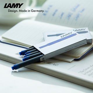 Lamy T10 Blue or black refill Washable Ink Cartridges, 5/pk - หมึกหลอด ดำเง Lamy T10 สีน้ำเงิน 5 หลอด/กล่อง