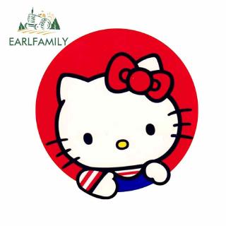 สติกเกอร์ไวนิล ลาย Hello Kitty 13x12.4 ซม. สําหรับติดตกแต่งรถยนต์ รถมอเตอร์ไซค์