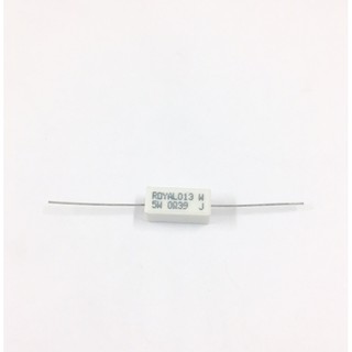 1ชิ้น 0.39 ohm 5W 5% resistor 0.39 โอห์ม 5วัตต์ ค่าความผิดพลาด+-5% ตัวต้านทาน แบบกระเบื้อง คุณภาพดี