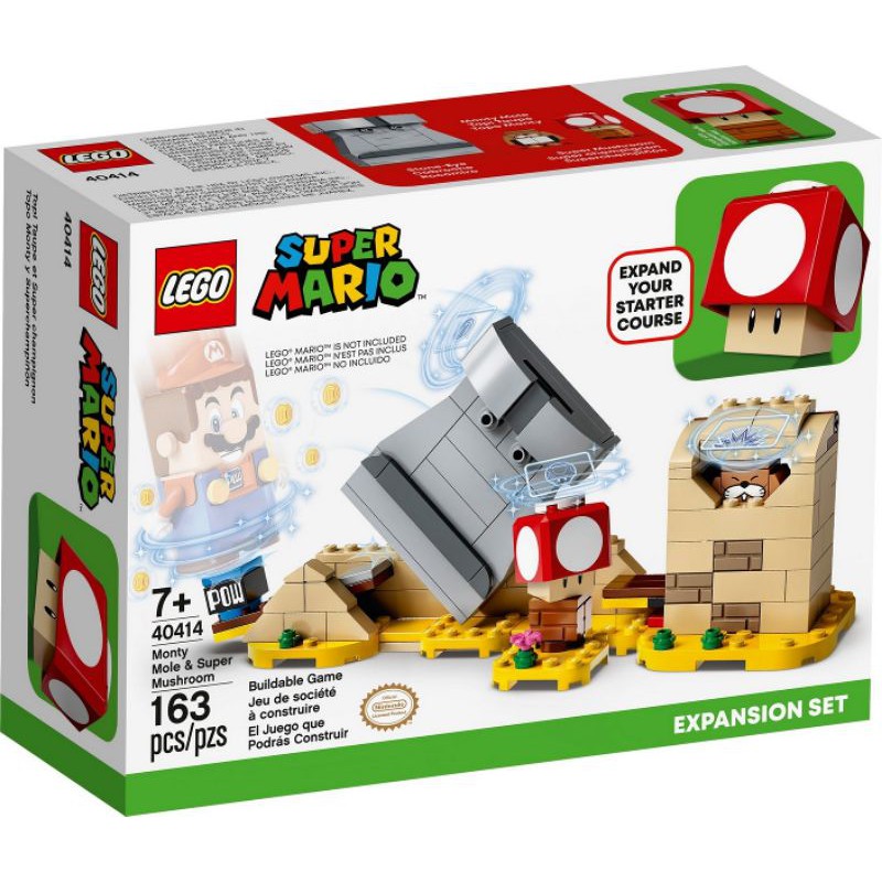 Lego Super Mario 40414 Monty Mole &amp; Super Mushroom - Expansion Set (2020) มือ 1 sealed