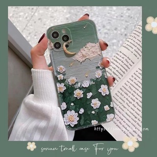 เคสโทรศัพท์มือถือใส แบบนิ่ม ลายภาพวาดสีน้ํามัน กันกระแทก สําหรับ Apple 13promax 12 11 xr xs