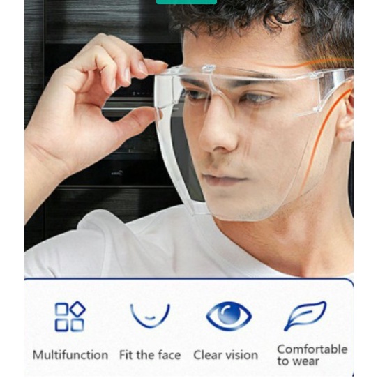 พร้อมส่งจากไทย faceshield acrylic เฟสชิว แว่นเฟสชิว แว่นปิดหน้า บังลมป้องกันเชื้อโรค
