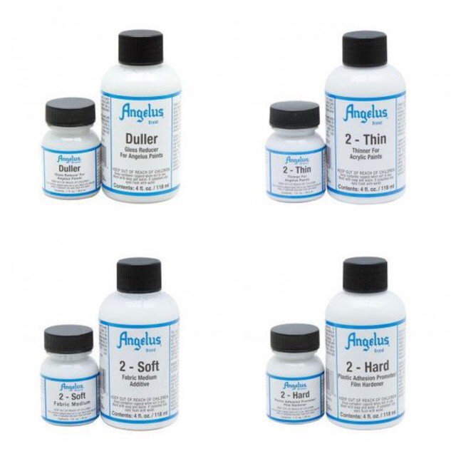 Angelus Paint Additives น้ำยาพิเศษ และตัวเคลือบหนัง ขนาด 1oz made in usa