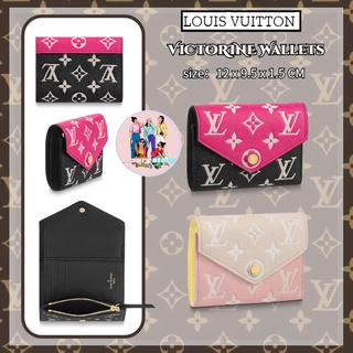 🔅Louis Vuitton Louis Vuitton VICTORINE กระเป๋าสตางค์/กระเป๋าใส่เหรียญ/กระเป๋าสตางค์ผู้หญิง/ยุโรปนำเข้าของแท้ 100%