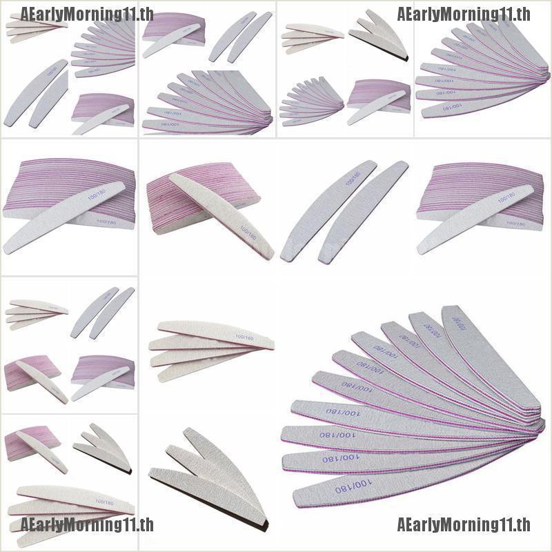 ☆Sl 10Pcs Nail Art Sanding Buffer Buffing Block Files Manicure Pedicure ...
