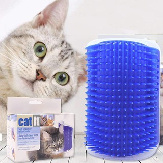 แปรงขนแมว แถมฟรี+CatnipMatatabi แปรงนวดขนแมว ติดตั้งง่าย Self Groomer for cat it itchy solved แปรงหวีขน แปรงลดขนร่วง