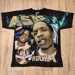 ASAP MOB BOOTLEG OVERPRINT RAPPER HIPHOP เสื้อวง เสื้อทัวร์ เสื้อแร๊พเปอร์