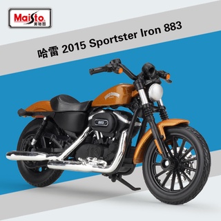 โมเดลรถจักรยานยนต์จําลอง Maisto 1:18 Harley Sportster Iron 2015 Tough Guy 883