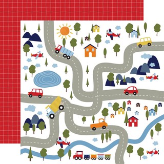 กระดาษ Little Dreamer Boy Double-Sided Cardstock 12"X12" :Bumpy Roads