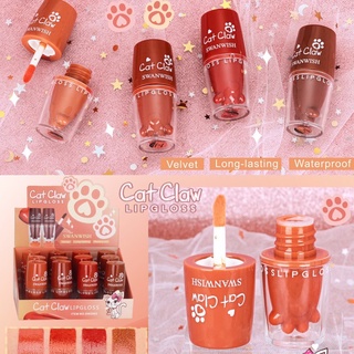 SW2003 ลิปกลอส SWANWISH ลิปกลอสมินิ ลิปกลอสอุ้งเท้าแมว สีสวยติดทนนาน🍒