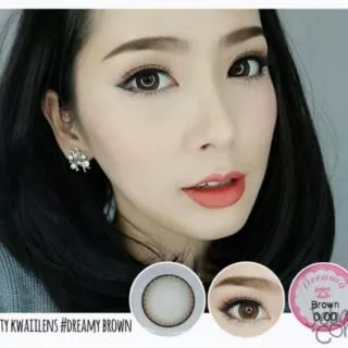 💖 Kitty kawaii ๑ Dreamy big ( 14.5 ) สายตา -00 ถึง -1000 brown gray Contactlens บิ๊กอาย คอนแทคเลนส์ ราคาถูก ฟรีตลับ.