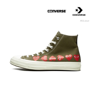 CDG x Converse Chuck 1970s High Hearts Army Green ของแท้ 100% แนะนำ