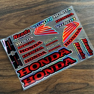 สติกเกอร์โลโก้ Honda สีรุ้ง สีแดง สําหรับตกแต่งหมวกกันน็อค รถจักรยานยนต์ สกูตเตอร์ Honda อะไหล่แต่ง สติกเกอร์pcx pcx2020 ของเเต่ง 2020 แต่งpcx 2015 2019 hrc wave wave110i 110i 125i click honda click125 click150 adv150 forza forza350 super cub zoomer x