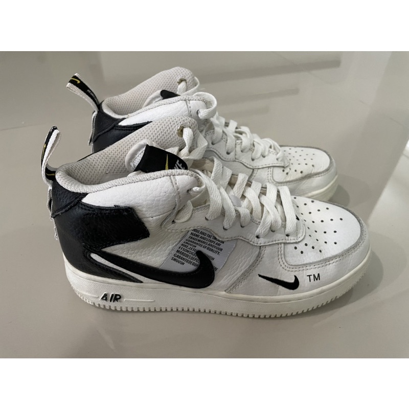 Nike Air Force 1 Mid 07&amp; LV8 Unility White black มือ 2