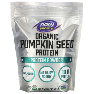 New 💥Pre-Order💥Now Foods, Sports, Organic Pumpkin Seed Protein Powder, Unflavored, 1 lb (454 g)🇺🇸