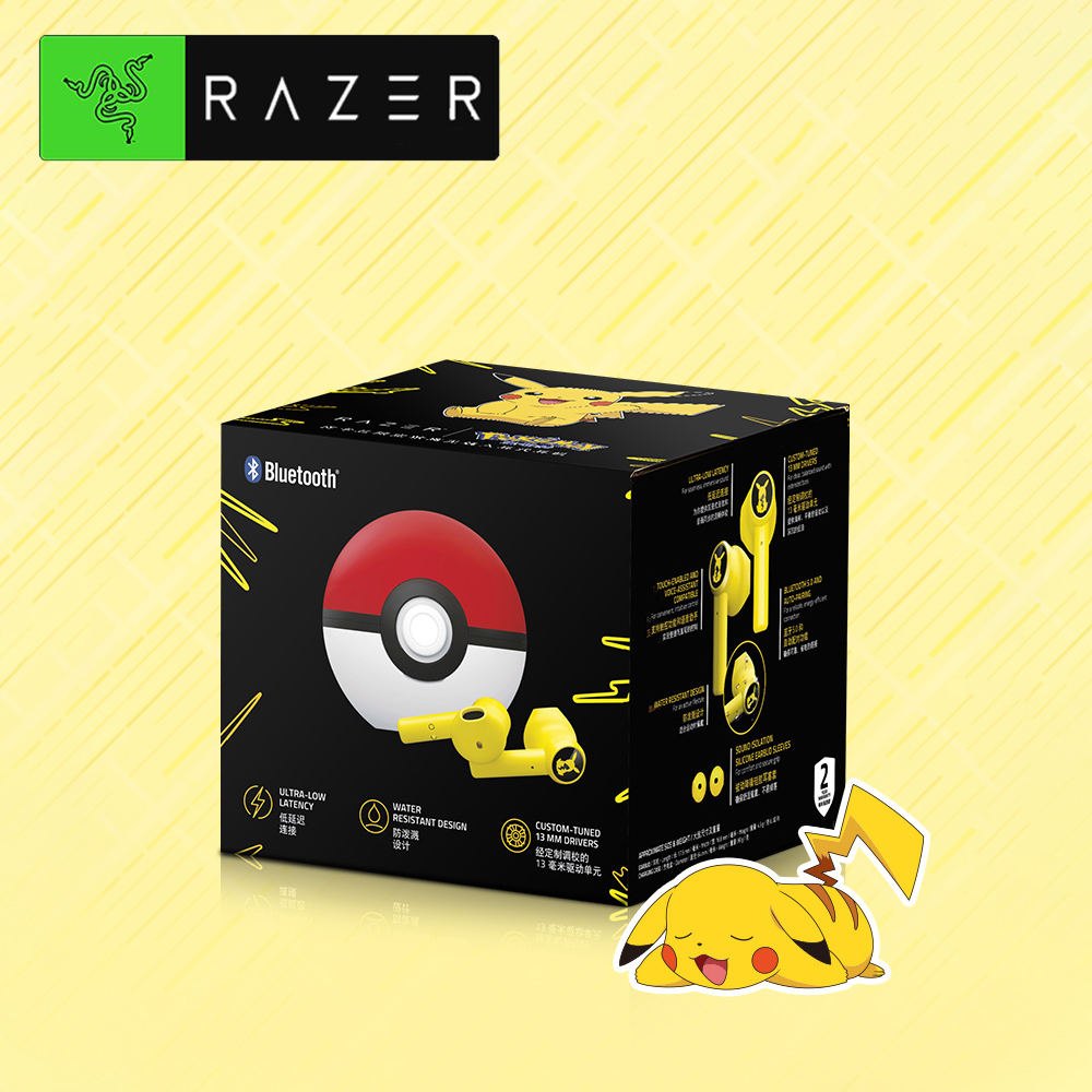 Original Razer X Pokemon Hammerhead True Wireless Earbuds Pikachu Limited Edition Super Cute Earphone Bluetooth 5 0 ห ฟ งไร สายท แท จร ง Touch Control Headphone แท ราคาเพ ยง 9