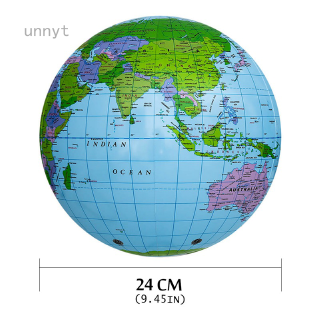ลูกโลกเป่าลม PVC ลายแผนที่โลก สําหรับการเรียนการสอน