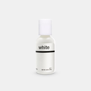 Chefmaster Bright White Liqua-Gel Food Coloring 20ml (5117)/0.7oz สีเจลผสมอาหาร สีขาว