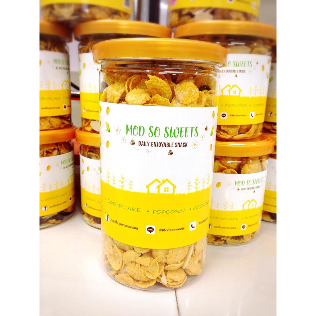 Healthy Cornflakes แผ่นข้าวโพดอบกรอบเคลือบด้วยน้ำผึ้ง (Max Size)