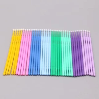 Paeclarus 100 ชิ้นทิ้งสําลีเครื่องมือต่อขนตามาสคาร่า applicator แปรงขนตาขยายแต่งหน้า applicator ลบเครื่องมือ
