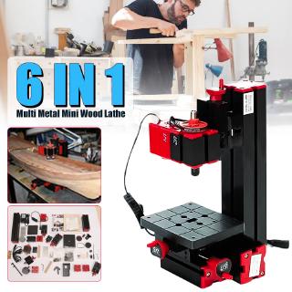 6 In 1 จิ๊กซอว์เครื่องกลึง โลหะ ขนาดเล็ก CNC 12V DIY