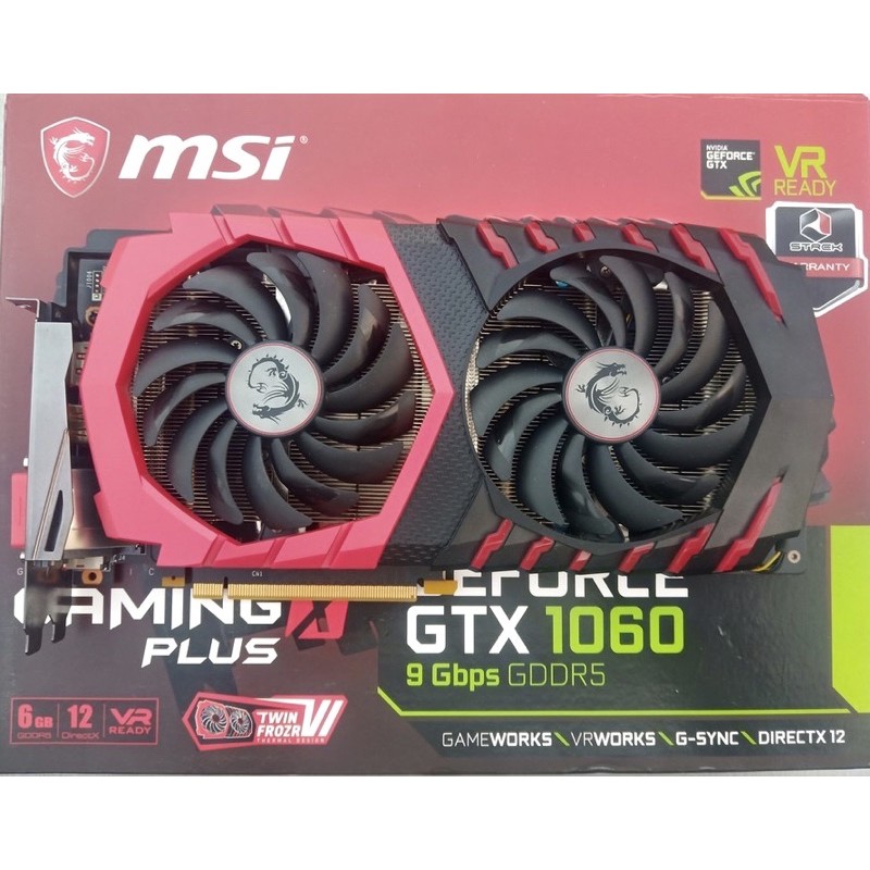 (มือสอง) การ์ดจอ MSI GeForce GTX 1060 6gb Gaming X