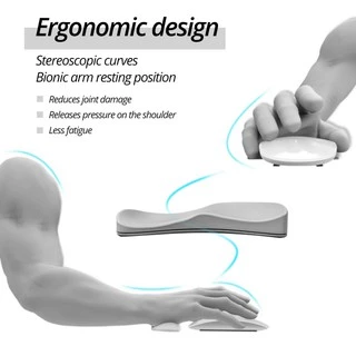 Ankndo แผ่นรองเมาส์ซิลิโคนเจลกันลื่นสําหรับเล่นเกมสํานักงาน Ergonomic Wrist Rest แผ่นรองข้อมือ ที่รองข้อมือเมาส์