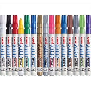 [8.15 เก็บโค้ดส่งฟรีหน้าร้าน]  UNI Paint Marker PX-20 ปากกาเพ้นท์มาร์คเกอร์ชนิดหัวกลม มี 12 สี