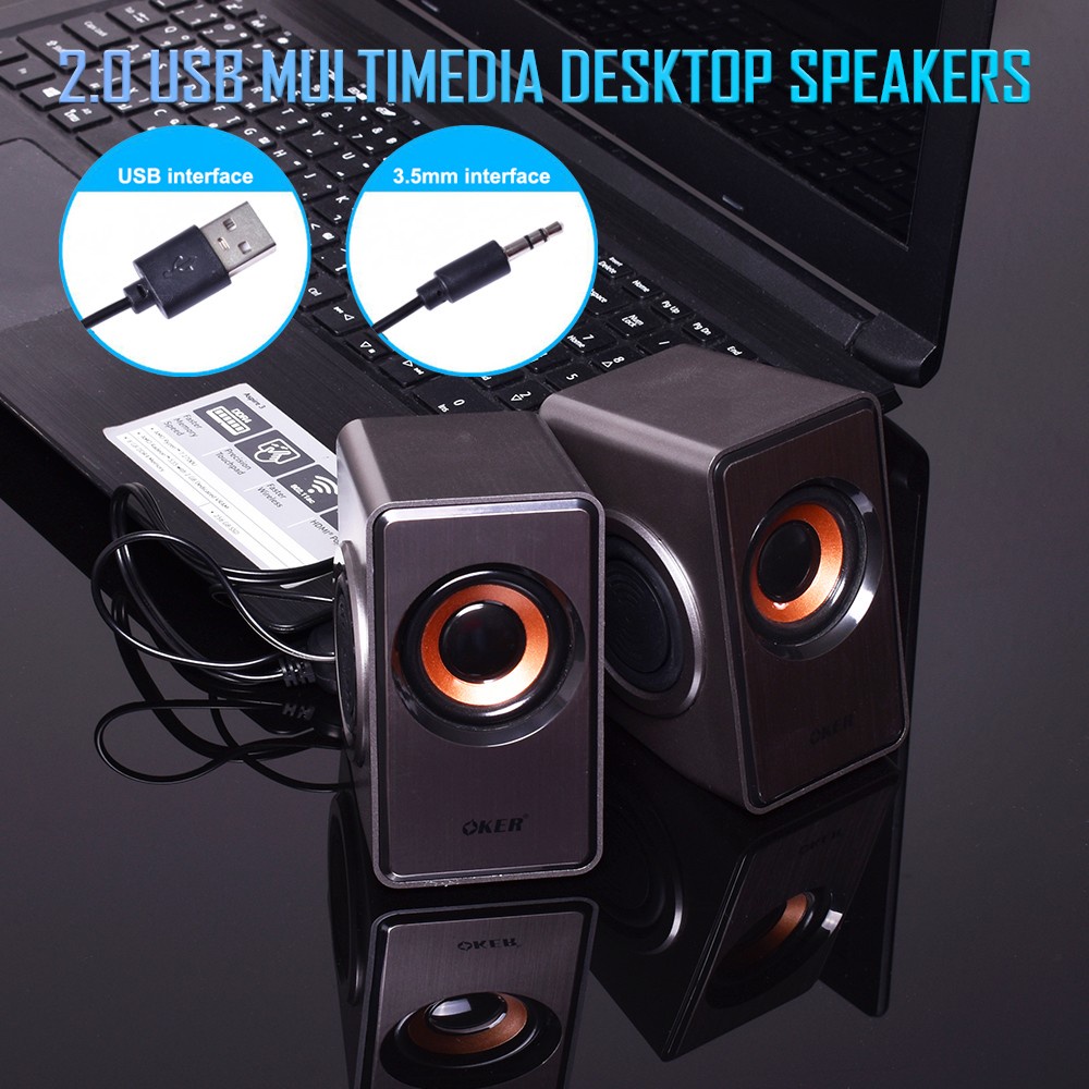 🚀ส่งเร็ว🚀 OKER SP-528 Desktop Speakers ลำโพง คอมพิวเตอร์ ทีวี มือถือ ผ่านช่อง 3.5มม #DM 528