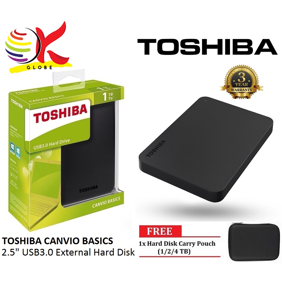 [1TB/2TB/4TB] TOSHIBA CANVIO BASIC 2.5" EXT EXTERNAL HARDDISK HARD DRIVE SUPERSPEED USB3.0