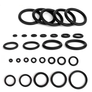 ยางโอริง 225pcs O-Ring Assortment Nitrile Rubber Washer Seals NBR Kit 18 Sizes in Black with a Re-Sealable Plastic Box