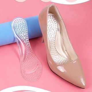 ซิลิโคลน {เต็มเท้า} พื้นรองเท้า แผ่นรองเท้า แบบนิ่ม (สีใส,ฟ้า,ชมพู) พร้อมส่ง (1คู่)