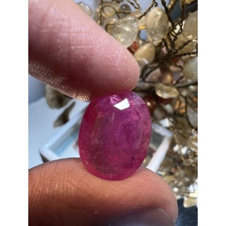 Ruby Natural Glass filled Ruby 13 carats 18x14mm 1 pieces