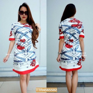 Granddesignplus TTR582**สีขาว**รอบอก 42" DOLCE &amp; GABBANA DRESS