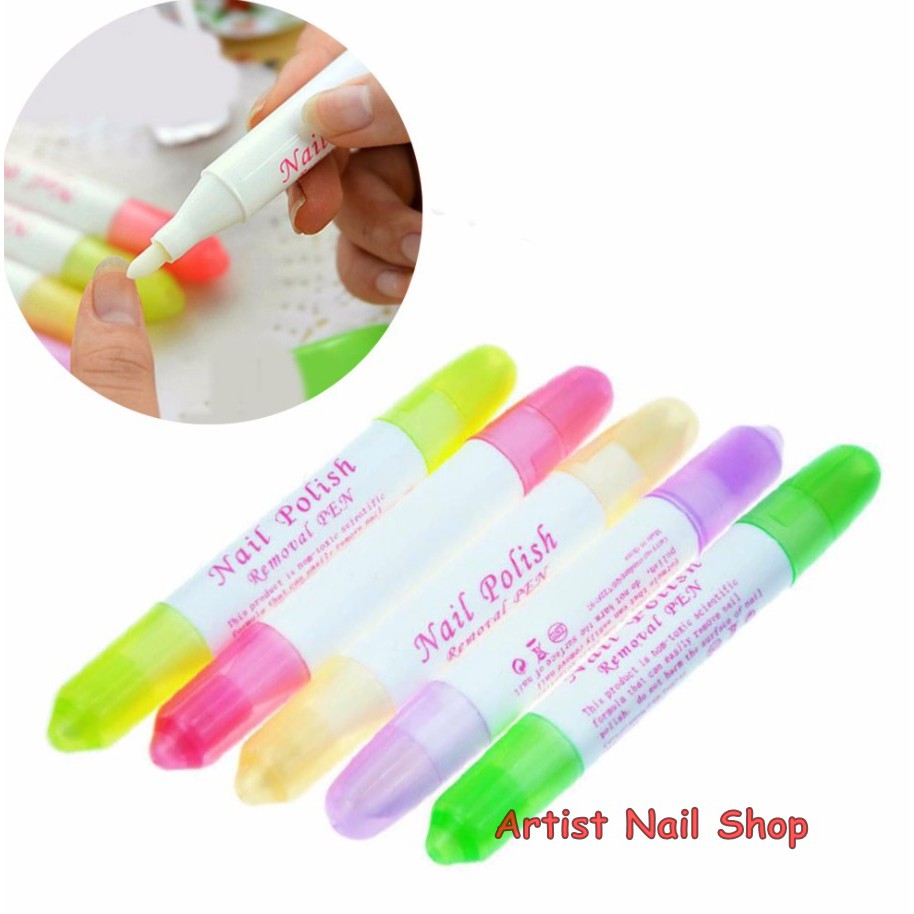 ปากกาเช็ดขอบเล็บ ปากกาเช็ดสีทาเล็บ เช็ดสีเจล ที่เช็ดสีเจลขอบเล็บ หัวเปลี่ยน3หัว