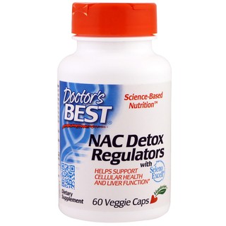 ผลิตภัณฑ์อาหารเสริม Doctors Best, NAC Detox Regulators, 60 Veggie Caps