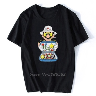 เสื้อยืดคอกลม แขนสั้น ผ้าฝ้าย พิมพ์ลายกราฟฟิค Super Mario สไตล์เรโทร แฟชั่นฤดูร้อน สําหรับผู้ชายS-5XL