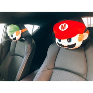 หมอนรองคอในรถยนต์ ที่หุ้มเข็มขัดนิรภัย Mario &amp; Luigi ✨พร้อมส่ง✨