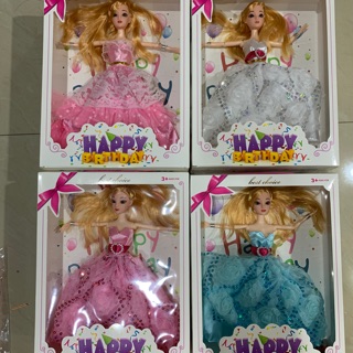 Barbie จีน happy birthday พร้อมส่งมีให้เลือกชุดสามสีเลือกสีที่พร้อมส่งได้ในตัวเลือกเลยค่ะราคาพิเศษ