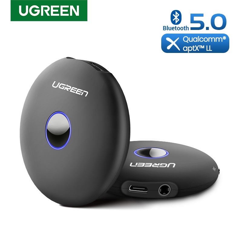 UGREEN 40762 ตัวรับสัญญาณบลูทูธ 5.0 2 in 1 + อะแดปเตอร์เสียงไร้สาย (3.5 มม.)