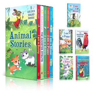 Animal Stories by Richard Scarry boxset 5 เล่ม I am a Bunny 9780375827785, The Rooster Struts 9780553508529