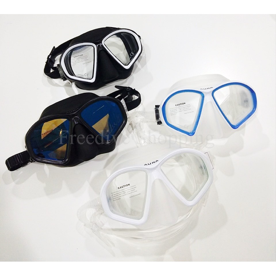Ocean dynamic Aura Freediving mask Freedive หน้ากากยิงปลา หน้ากากดำน้ำตื้น Case Suit หน้ากากฟรีไดฟ์
