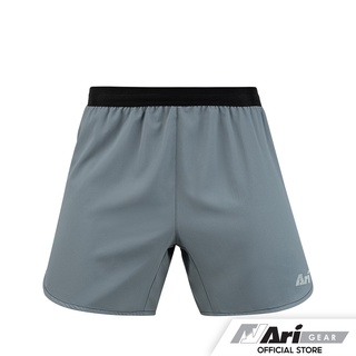 ARI MENS ALLROUND 5" RUNNING SHORTS - GREY/BLACK/SILVER กางเกงวิ่งชาย อาริ ออราวน์ 5 นิ้ว สีเทา