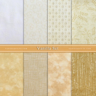 ผ้าคอตตอนนอกจัดเซ็ต โทนสีขาวครีม Vanilla Set จำนวน 8 ชิ้น (รหัส CottonSet0020)