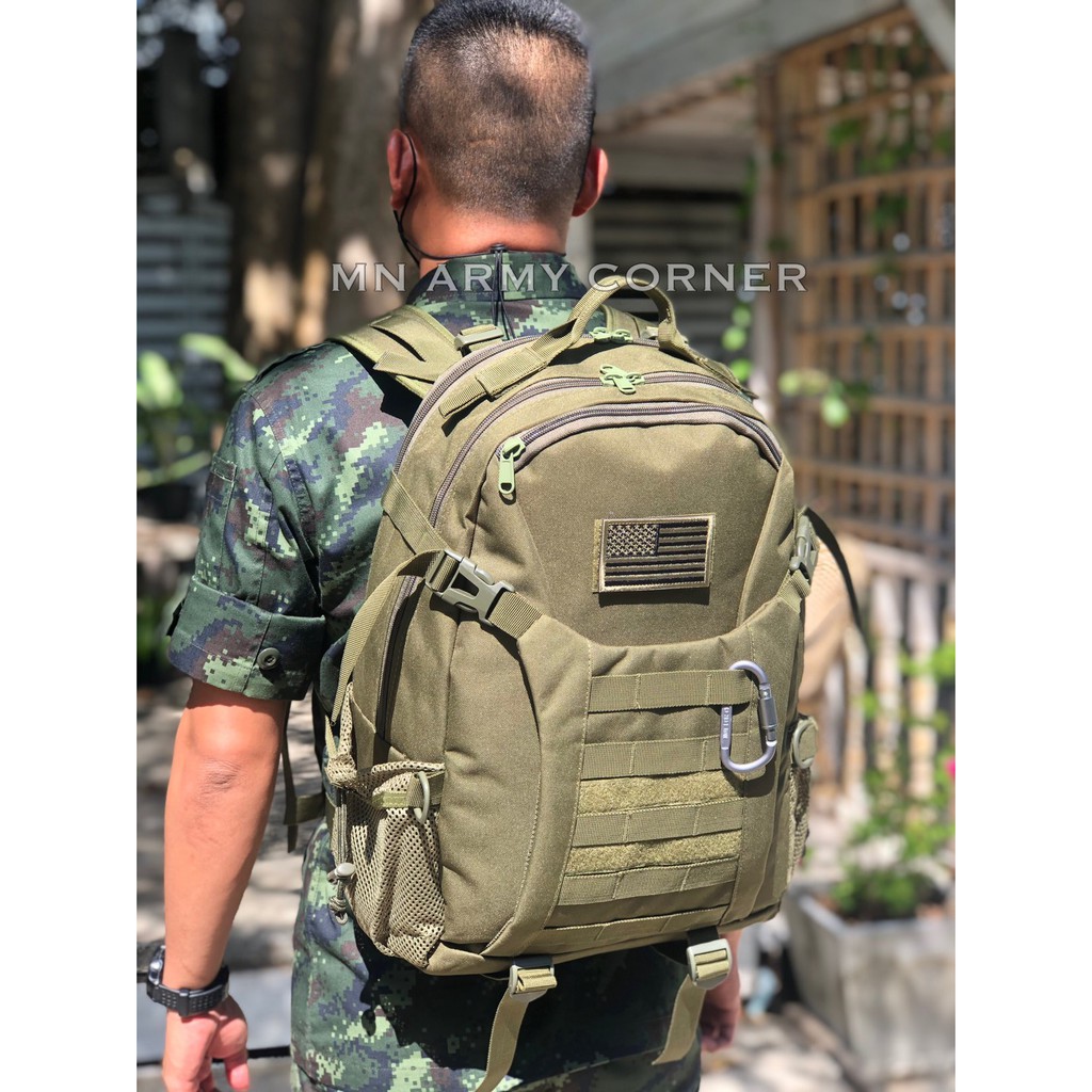 กระเป๋าเป้ทหารรุ่นHM23 กระเป๋าเป้ พร้อมส่งจากไทย ผ้าสนามอย่างหนา ถ่ายจากสินค้าจริง รับประกันคุณภาพ