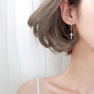 ตุ้มหูห่วงโซ่ห้อยจี้ Retro Unisex